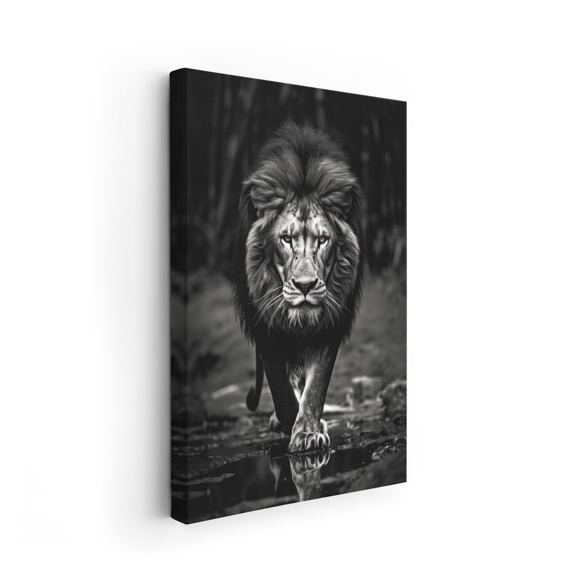 Lion on the Hunt-Wall Art AI