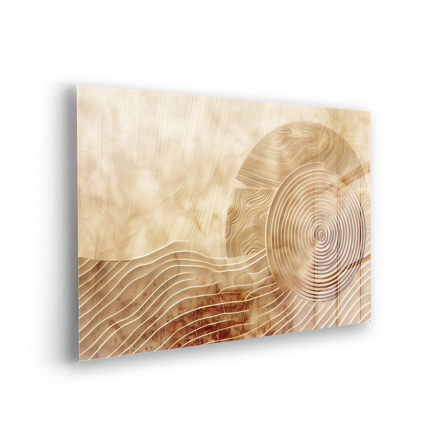 Oases of Calm - Premium Acrylglas-Wandbild im Stil afrikanischer Kunst