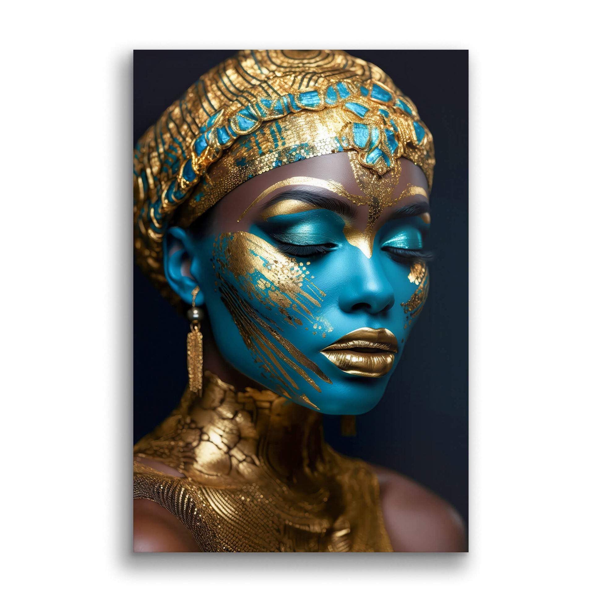 Turquoise Elegance-Wall Art AI