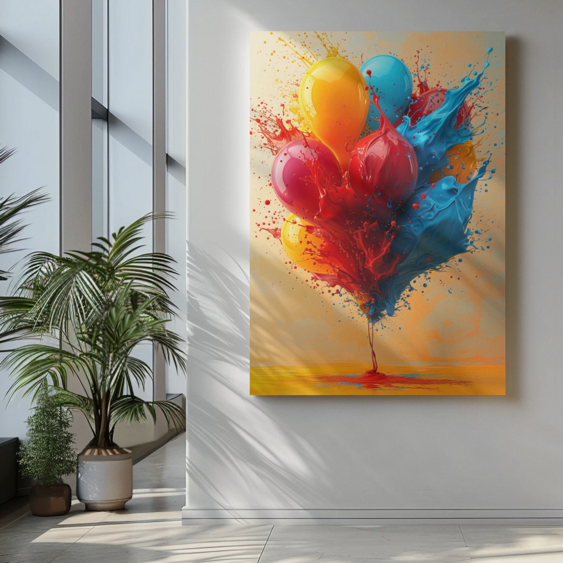 Colorful Balloons - Premium Wandbild in moderner Wohnumgebung
